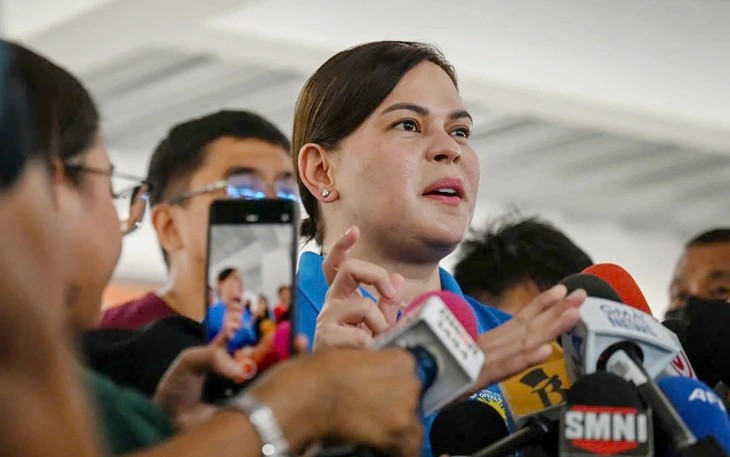 Phó tổng thống Philippines Sara Duterte. (Ảnh: AFP) Phó tổng thống Philippines Sara Duterte. (Ảnh: AFP)