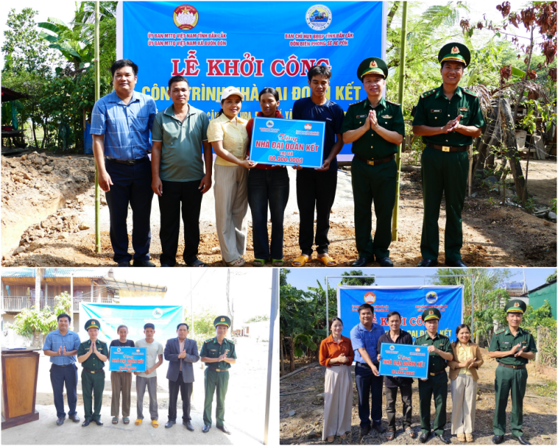 Đắk Lắk: Khởi công xây dựng 3 căn nhà “Đại đoàn kết” cho hộ nghèo ở xã Buôn Đôn