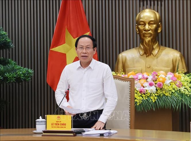 Phó Thủ tướng Lê Tiến Châu phát biểu chỉ đạo. Ảnh: Lâm Khánh/TTXVN