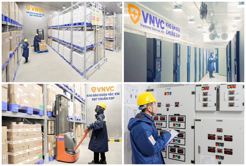 Hệ thống kho lạnh bảo quản vắc xin đạt chuẩn quốc tế GSP do VNVC trao tặng Đặc khu Côn Đảo được vận hành theo mô hình đang áp dụng tại hơn 260 trung tâm tiêm chủng VNVC trên toàn quốc. Ảnh: Minh Trung Hệ thống kho lạnh bảo quản vắc xin đạt chuẩn quốc tế GSP do VNVC trao tặng Đặc khu Côn Đảo được vận hành theo mô hình đang áp dụng tại hơn 260 trung tâm tiêm chủng VNVC trên toàn quốc. Ảnh: Minh Trung