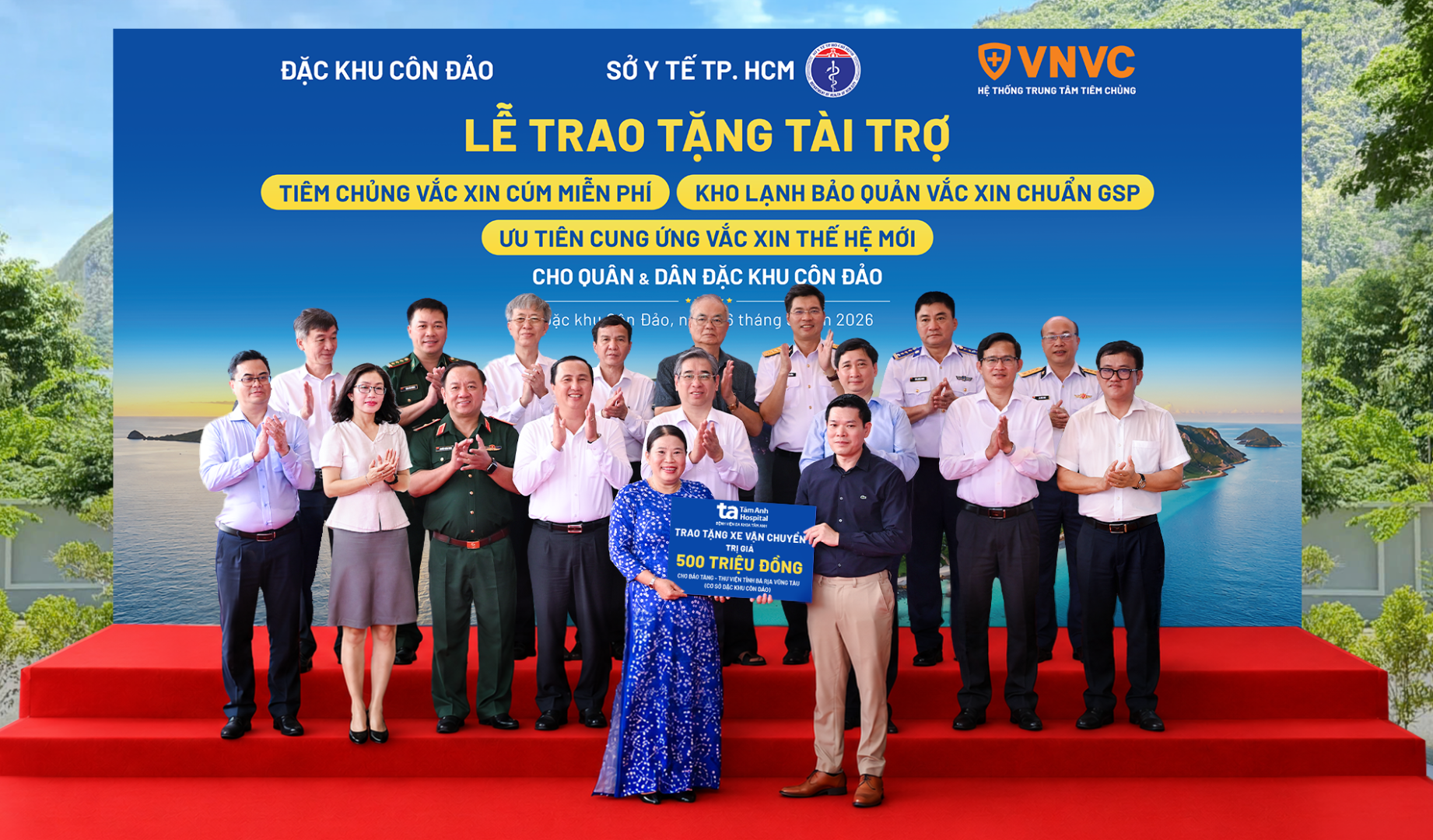 Hệ thống Bệnh viện Đa khoa Tâm Anh trao tặng xe điện giá 500 triệu cho Bảo tàng - Thư viện tỉnh Bà Rịa - Vũng Tàu (Cơ sở Côn Đảo). Ảnh: Minh Trung Hệ thống Bệnh viện Đa khoa Tâm Anh trao tặng xe điện giá 500 triệu cho Bảo tàng - Thư viện tỉnh Bà Rịa - Vũng Tàu (Cơ sở Côn Đảo). Ảnh: Minh Trung
