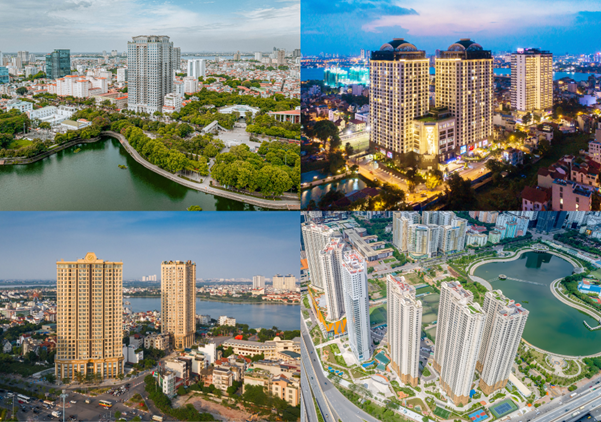 Các dự án như Hanoi Signature, D’. Eldorado, D’. Le Roi Soleil, và D’. Capitale đều tọa lạc tại vị trí đắc địa và sở hữu tầm nhìn bao quát không gian Hồ Tây hoặc công viên rộng lớn