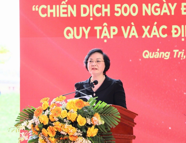 Phó Thủ tướng Phạm Thị Thanh Trà phát động Phát động Chiến dịch 500 ngày đêm tìm kiếm, quy tập và xác định danh tính hài cốt liệt sĩ