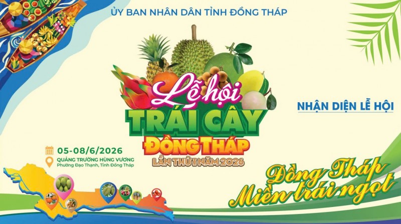 Nhiều điểm nhấn hấp dẫn tại Lễ hội trái cây Đồng Tháp lần thứ I năm 2026 Nhiều điểm nhấn hấp dẫn tại Lễ hội trái cây Đồng Tháp lần thứ I năm 2026