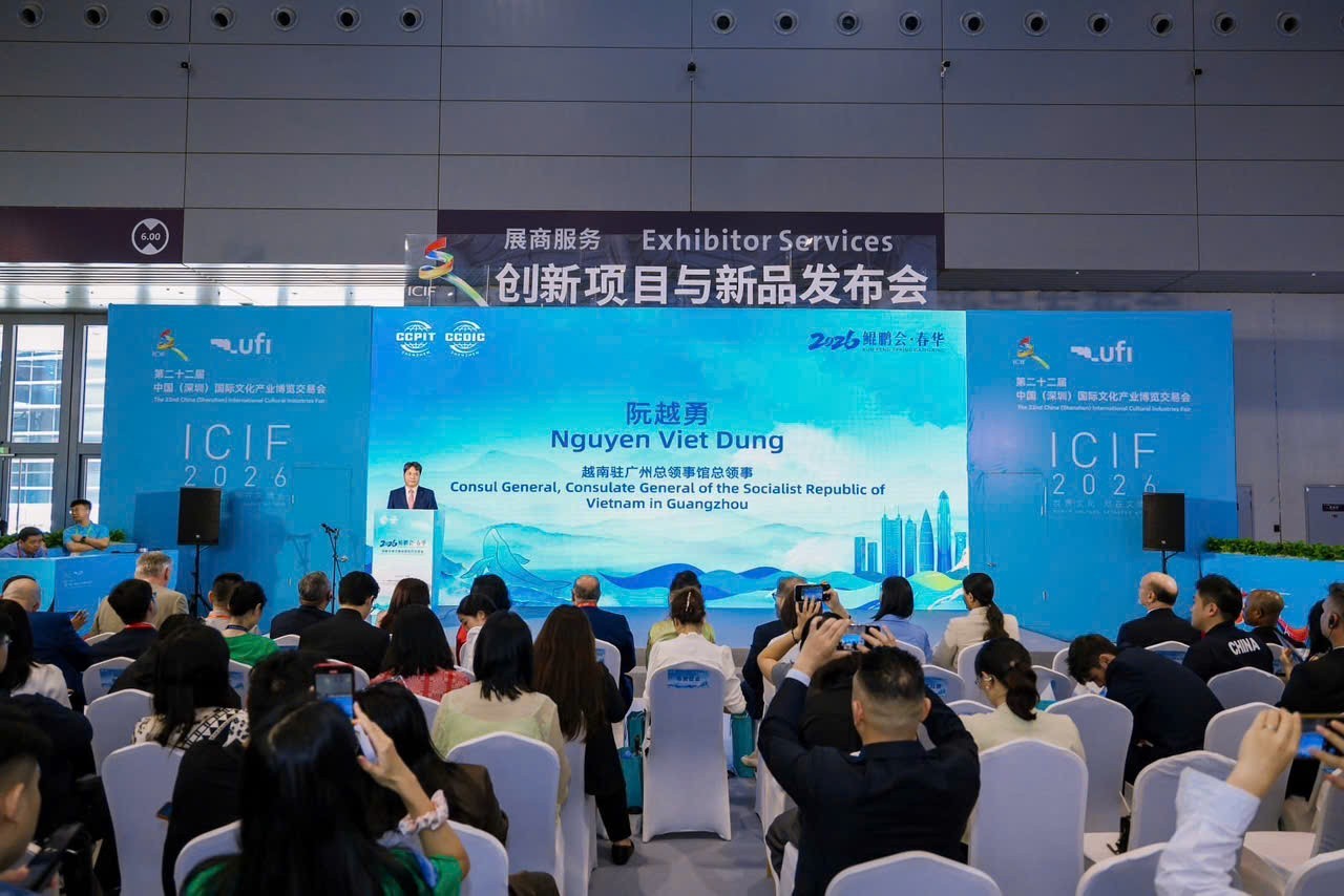 Consul General Nguyen Viet Dung speaks at the conference. (Photo: ICIF-22 Organizing Committee) Consul General Nguyen Viet Dung speaks at the conference. (Photo: ICIF-22 Organizing Committee)