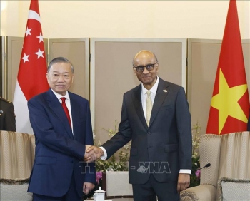 Tổng Bí thư, Chủ tịch nước Tô Lâm hội đàm với Tổng thống Singapore Tharman Shanmugaratnam