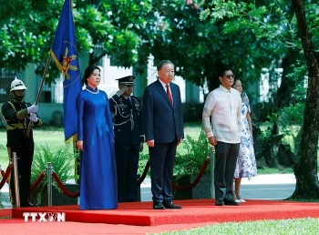 Lễ đón Tổng Bí thư, Chủ tịch nước Tô Lâm thăm cấp Nhà nước Philippines
