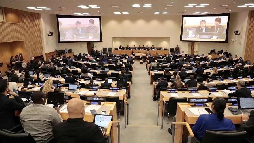 Vietnam’s Deputy Foreign Minister Nguyen Minh Vu addresses the opening session of the 36th Meeting of States Parties to UNCLOS (SPLOS 36) in New York, USA, on June 15 Vietnam’s Deputy Foreign Minister Nguyen Minh Vu addresses the opening session of the 36th Meeting of States Parties to UNCLOS (SPLOS 36) in New York, USA, on June 15