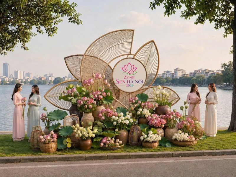 Lễ hội Sen Hà Nội năm 2026 sẽ diễn ra từ ngày 26-28/6 tại khu vực Hồ Tây. (Ảnh: BTC) Lễ hội Sen Hà Nội năm 2026 sẽ diễn ra từ ngày 26-28/6 tại khu vực Hồ Tây. (Ảnh: BTC)