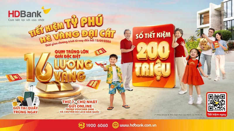 Hàng chục khách hàng HDBank trúng thưởng sổ tiết kiệm “trăm triệu” và chuyến du lịch Hàn Quốc hấp dẫn Hàng chục khách hàng HDBank trúng thưởng sổ tiết kiệm “trăm triệu” và chuyến du lịch Hàn Quốc hấp dẫn