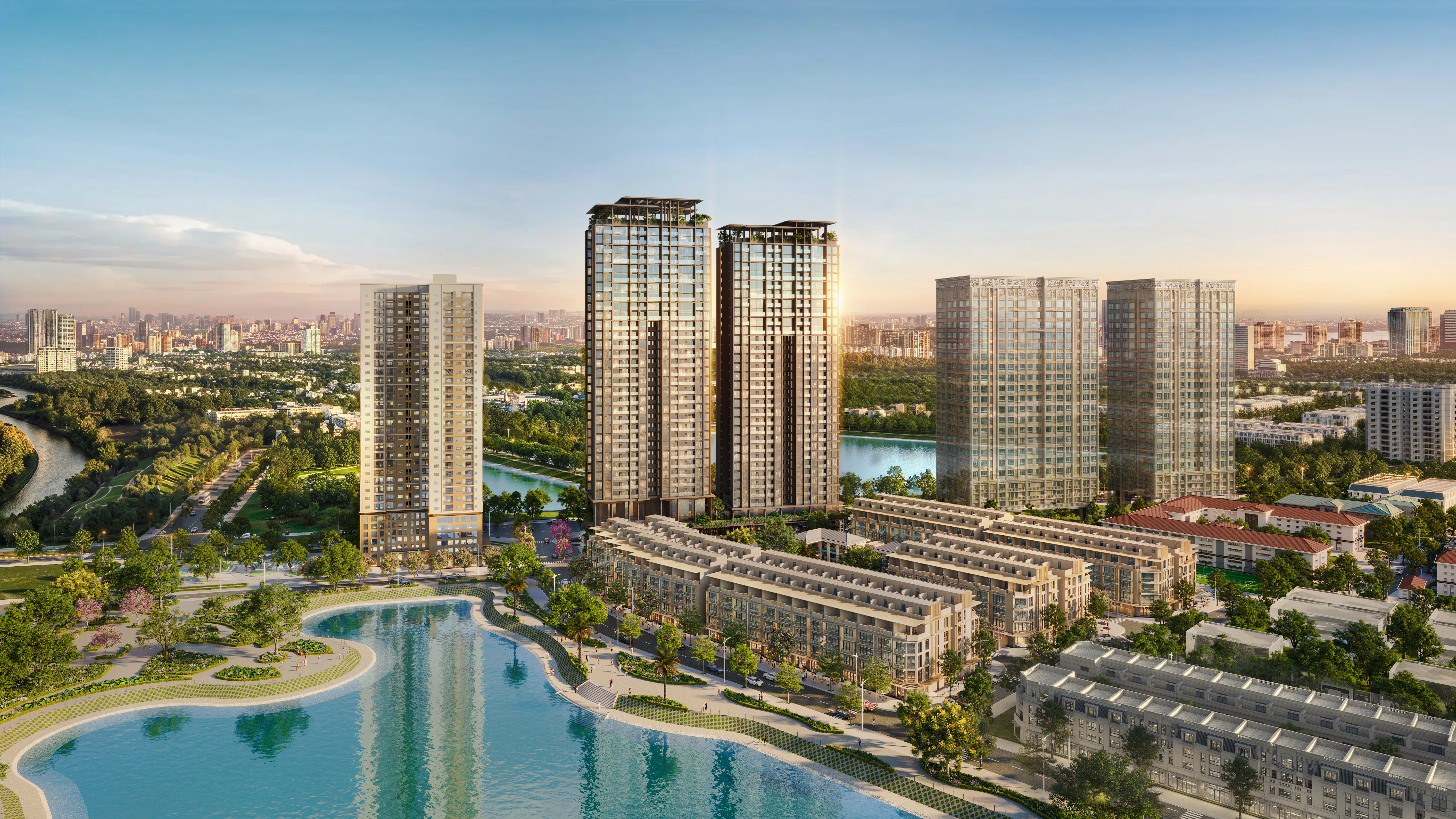 Dự án Central Lakeside với 112 căn nhà phố và tháp đôi chung cư cao cấp 32 tầng