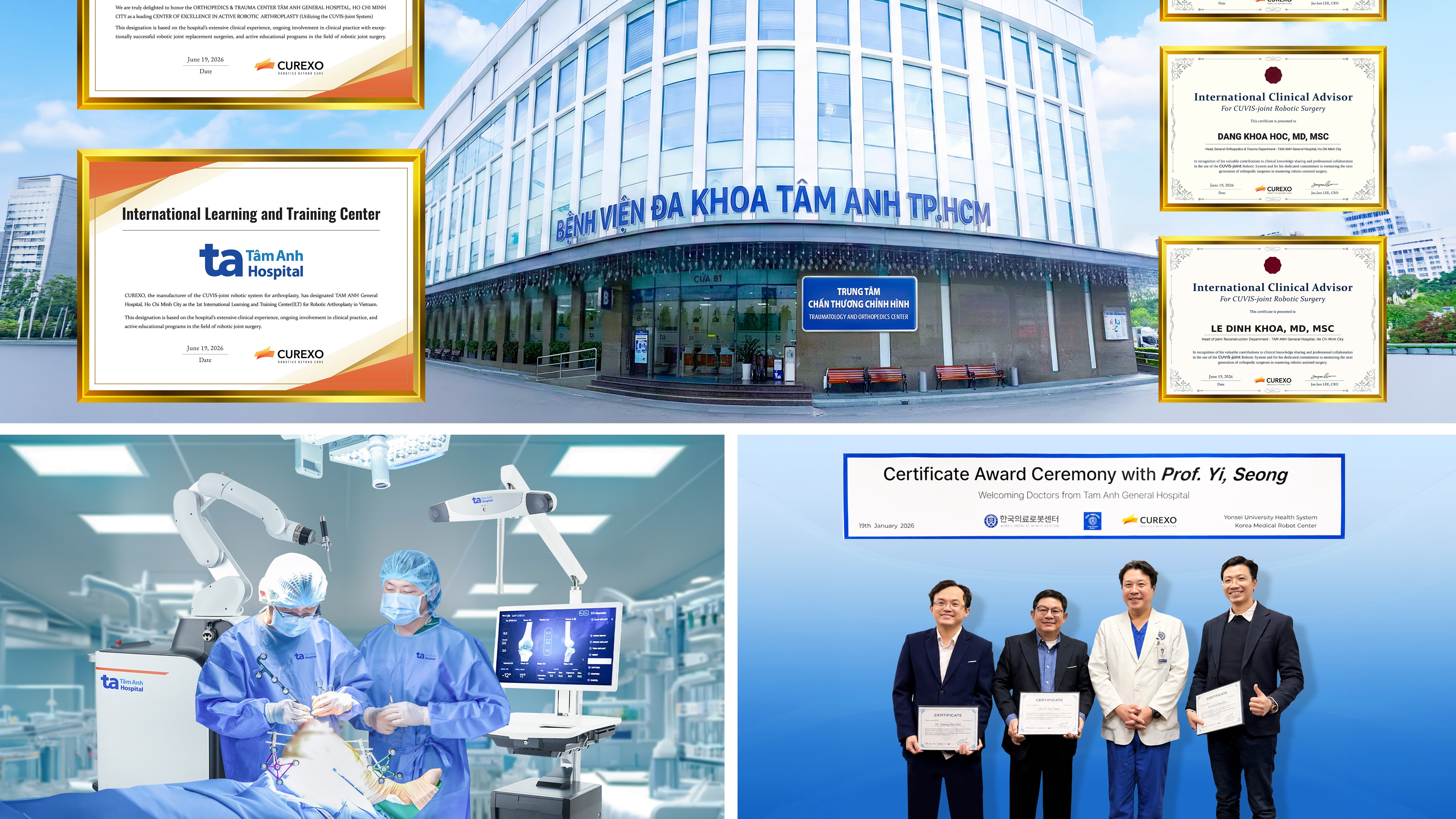 Bệnh viện đầu tiên tại Việt Nam đạt 3 chứng nhận quốc tế xuất sắc về phẫu thuật robot AI