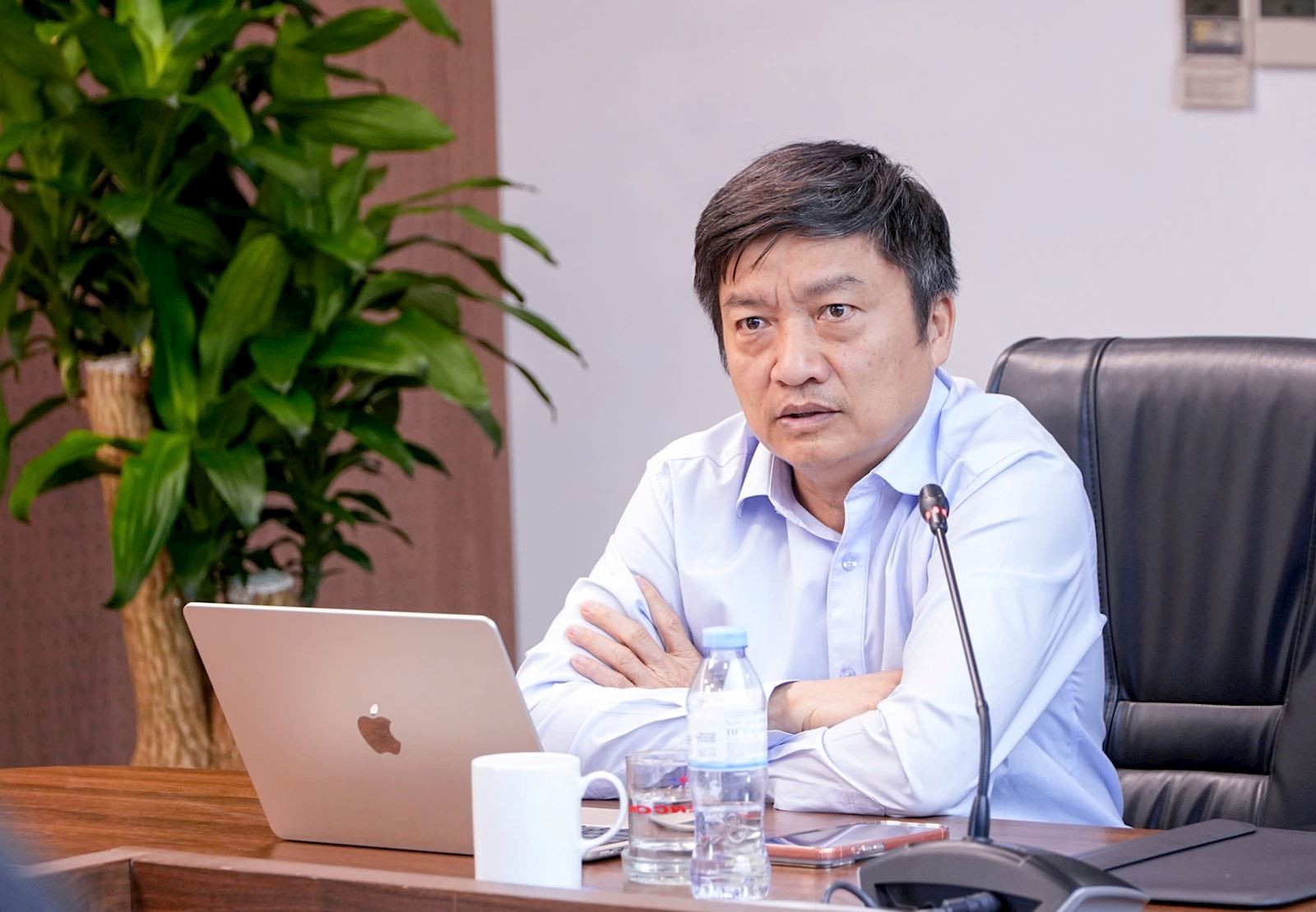 Chủ tịch Hội đồng thành viên Nguyễn Tiến Khoa phát biểu chỉ đạo tại Hội nghị, định hướng các nhiệm vụ trọng tâm nhằm hoàn thành toàn diện kế hoạch năm 2026