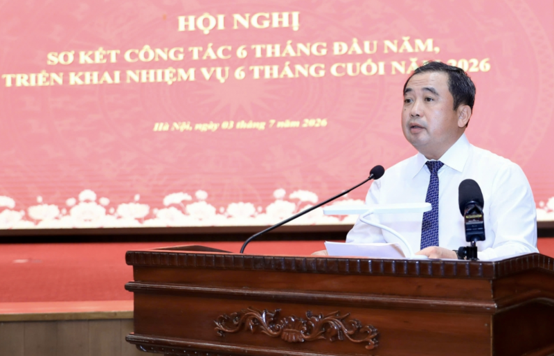 Bí thư Thành ủy Hà Nội Trần Đức Thắng. (Ảnh: T.L)