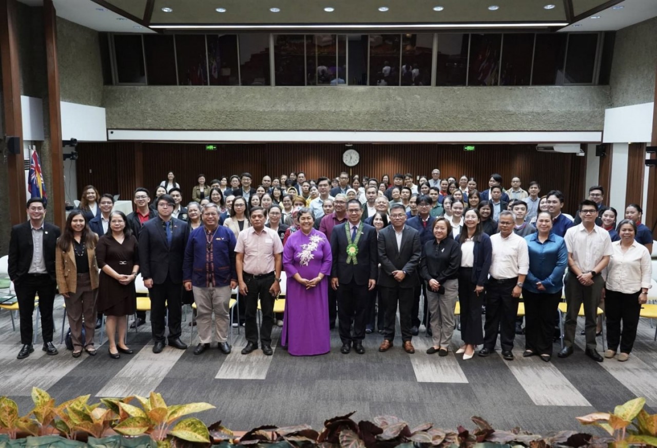 Ambassador Lai Thai Binh speaks at the seminar entitled Vietnamese Ambassador to the Philippines: People-to-People Diplomacy Geared Toward Practical Cooperation and Benefits for the People