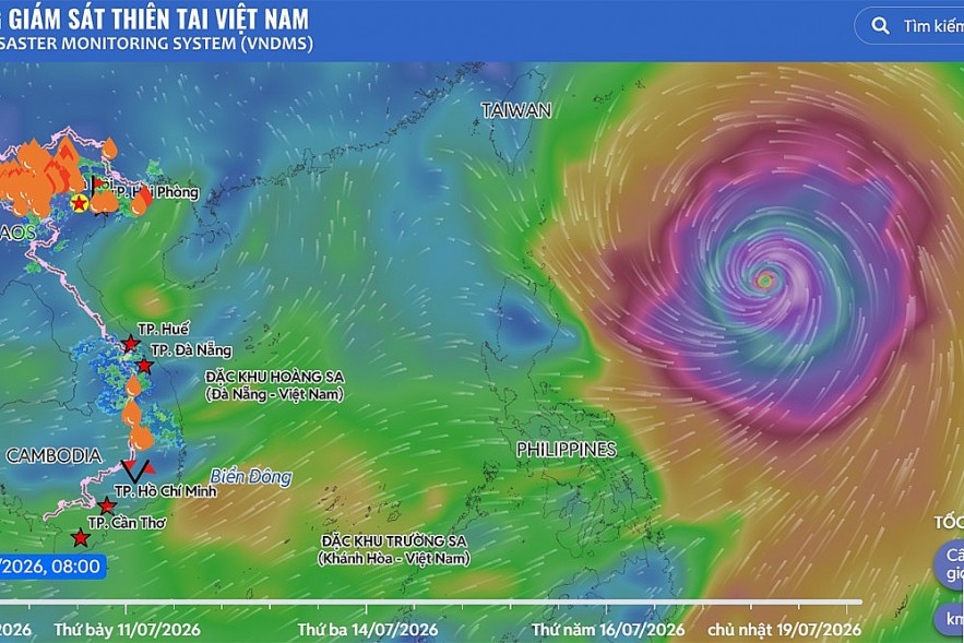 Super Typhoon Bavi continues tracking toward the area north of Taiwan (China). Source: Vietnam Disaster Monitoring System.