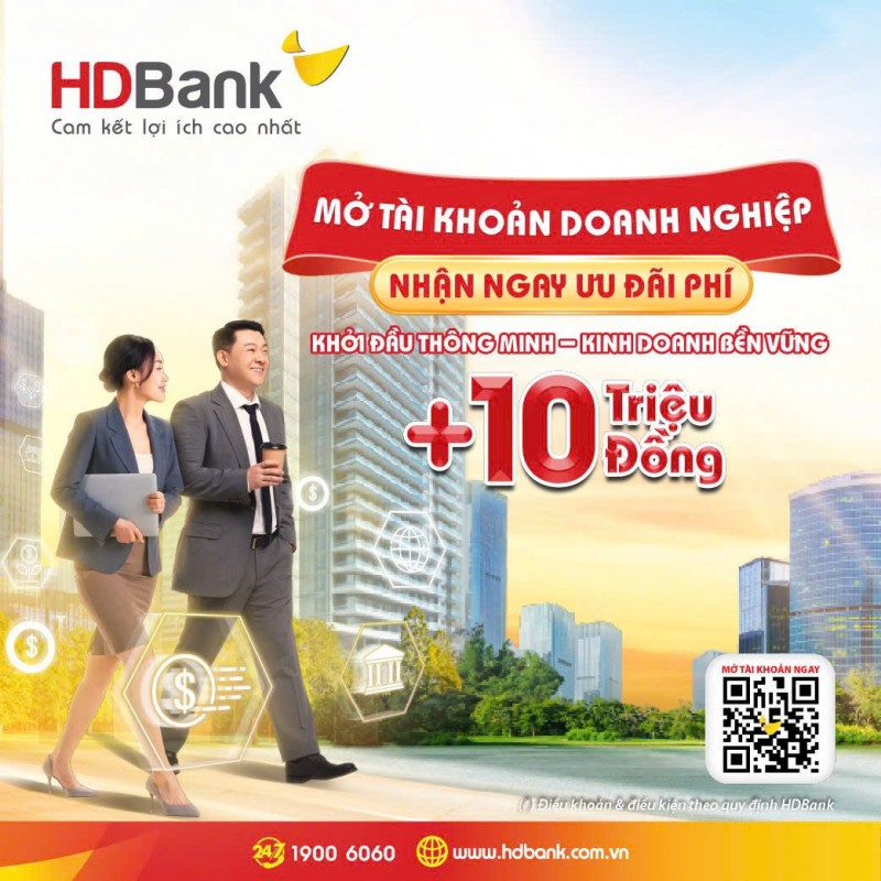 HDBank tung loạt ưu đãi tài chính hấp dẫn, tiếp sức doanh nghiệp tối ưu chi phí và bứt phá tăng trưởng HDBank tung loạt ưu đãi tài chính hấp dẫn, tiếp sức doanh nghiệp tối ưu chi phí và bứt phá tăng trưởng