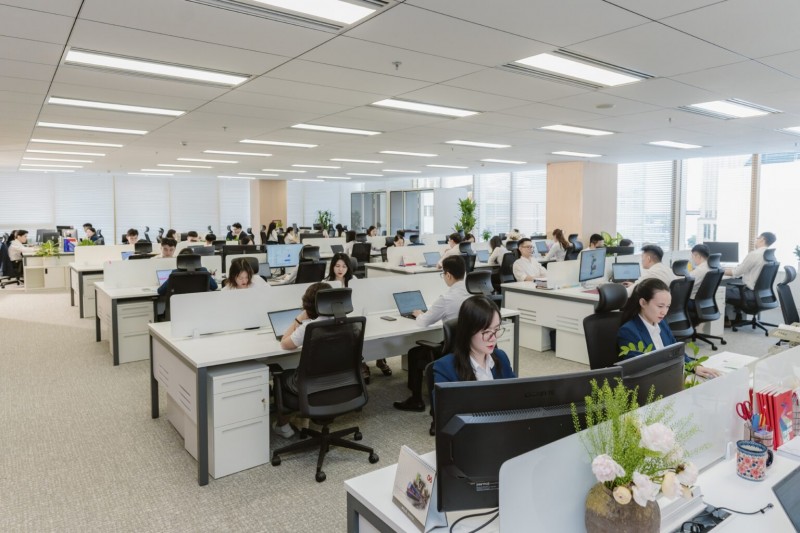 Không gian làm việc của CBNV Tập đoàn GELEX tại trụ sở 27 Lý Thái Tổ – Hoàn Kiếm – Hà Nội