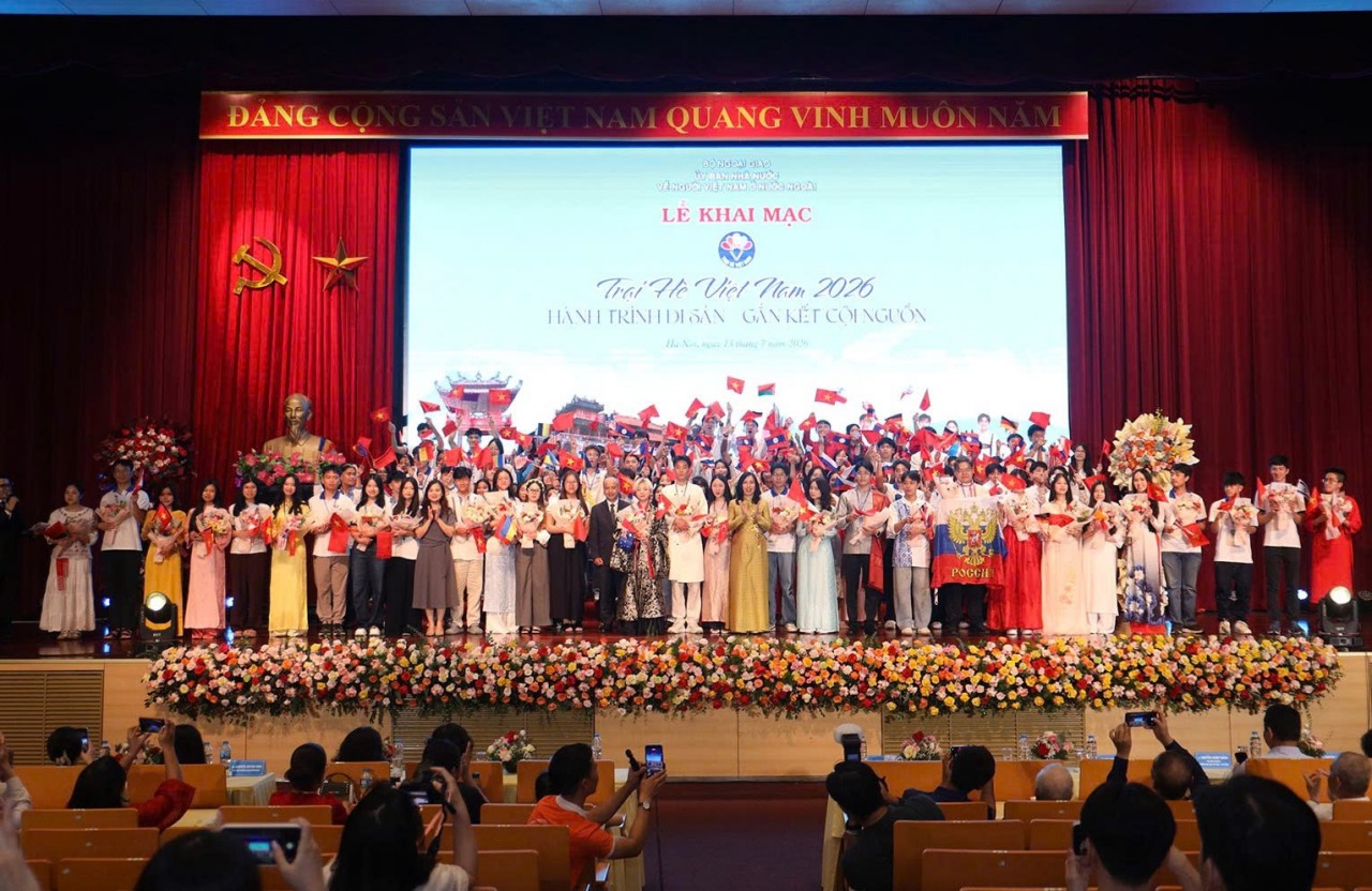 Young overseas Vietnamese participants at the program. (Photo: Thanh Long)