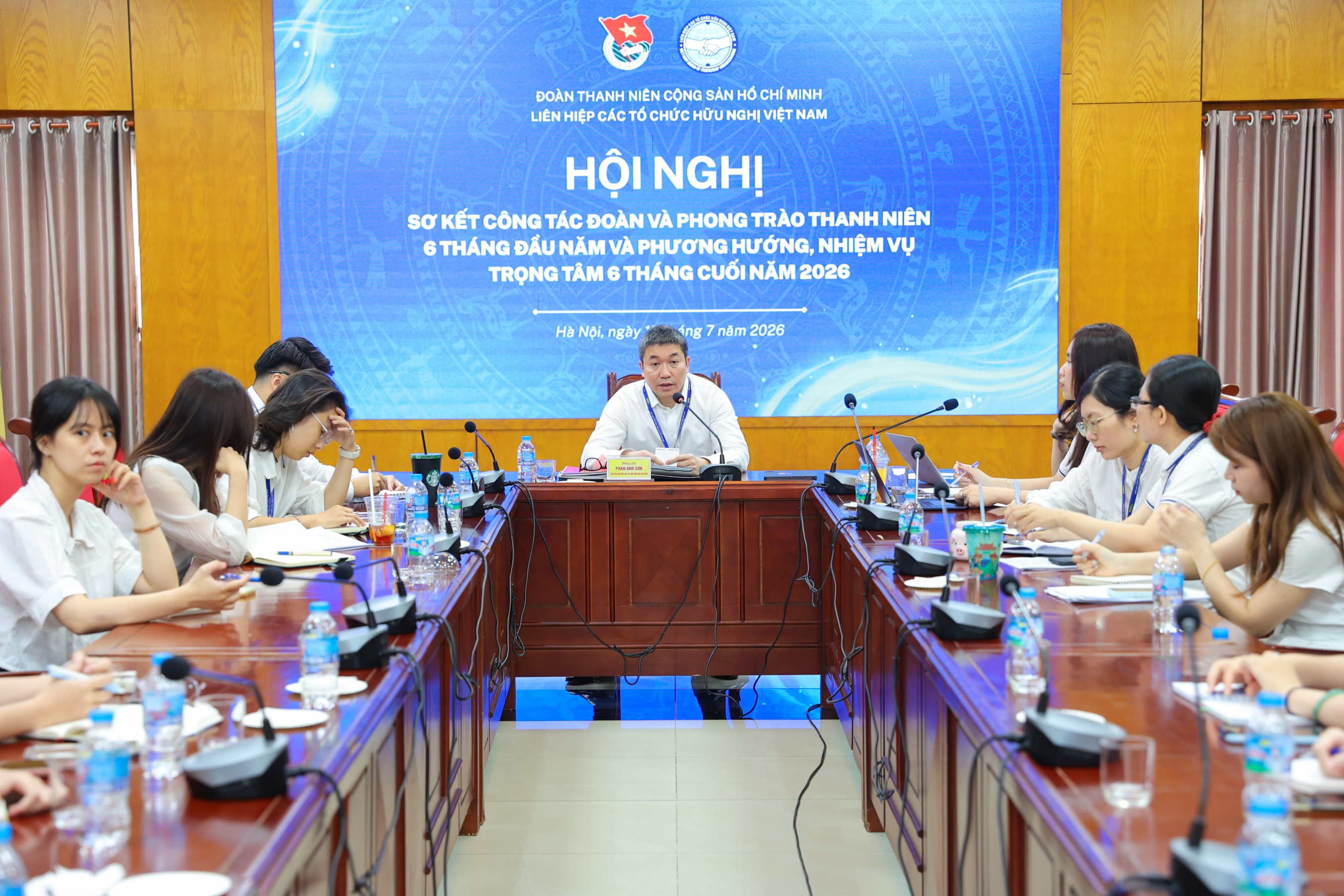 Ông Phan Anh Sơn, Chủ tịch Liên hiệp các tổ chức hữu nghị Việt Nam. (Ảnh: Đinh Hòa)