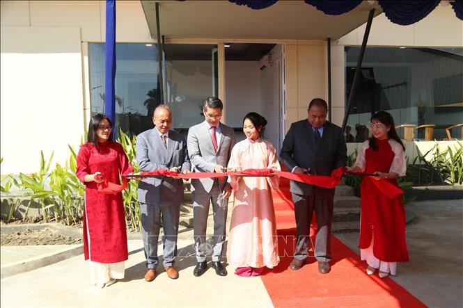 Vietnam officially inaugurates the headquarters of its Embassy in Dili, Timor-Leste, on July 15. (Photo: VNA)