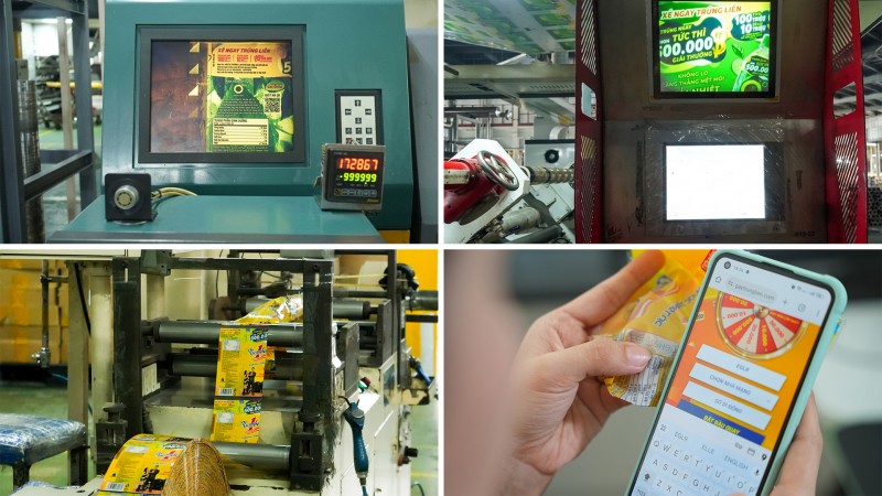 The code is generated and printed directly on the production line; there is no human involvement in the process of determining the result.