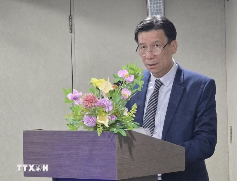 Ambassador Ta Van Thong delivered the opening remarks at the conference. (Photo: VNA)