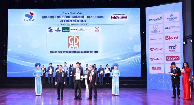 Nhà xuất bản Giáo dục Việt Nam lọtTop 20 Nhãn hiệu nổi tiếng Việt Nam năm 2026