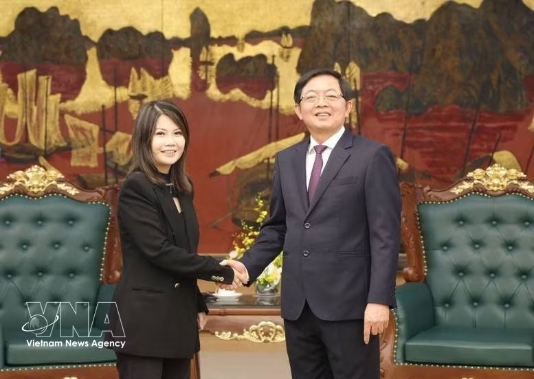 Deputy Prime Minister Ho Quoc Dung (right) receives Linda Tan, President of the Southeast Asia Semiconductor Association. (Photo: VNA) Deputy Prime Minister Ho Quoc Dung (right) receives Linda Tan, President of the Southeast Asia Semiconductor Association. (Photo: VNA)