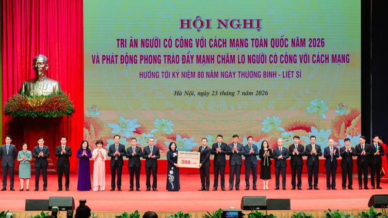 Ngân hàng TMCP Đông Nam Á (SeABank) đã ủng hộ 15 tỷ đồng góp phần chăm lo người có công với cách mạng hướng tới kỷ niệm 80 năm Ngày Thương binh - Liệt sĩ (27/7/1947 - 27/7/2027).