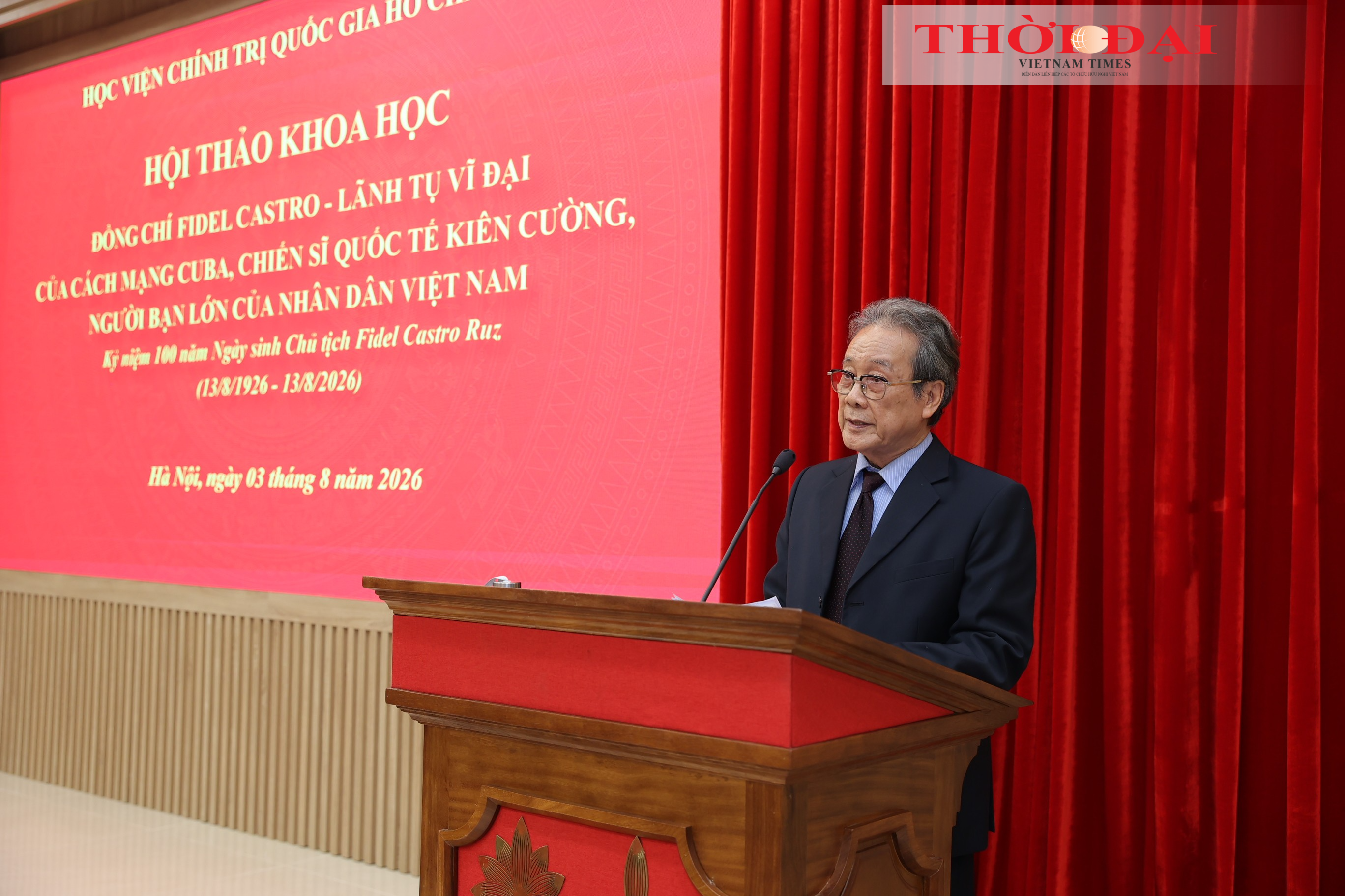 Ông Nguyễn Xuân Phong, nguyên Vụ trưởng Vụ Châu Mỹ (Bộ Ngoại giao) phát biểu tại hội thảo ngày 3/8/2026 tại Hà Nội. (Ảnh: Đinh Hòa) Ông Nguyễn Xuân Phong, nguyên Vụ trưởng Vụ Châu Mỹ (Bộ Ngoại giao) phát biểu tại hội thảo ngày 3/8/2026 tại Hà Nội. (Ảnh: Đinh Hòa)