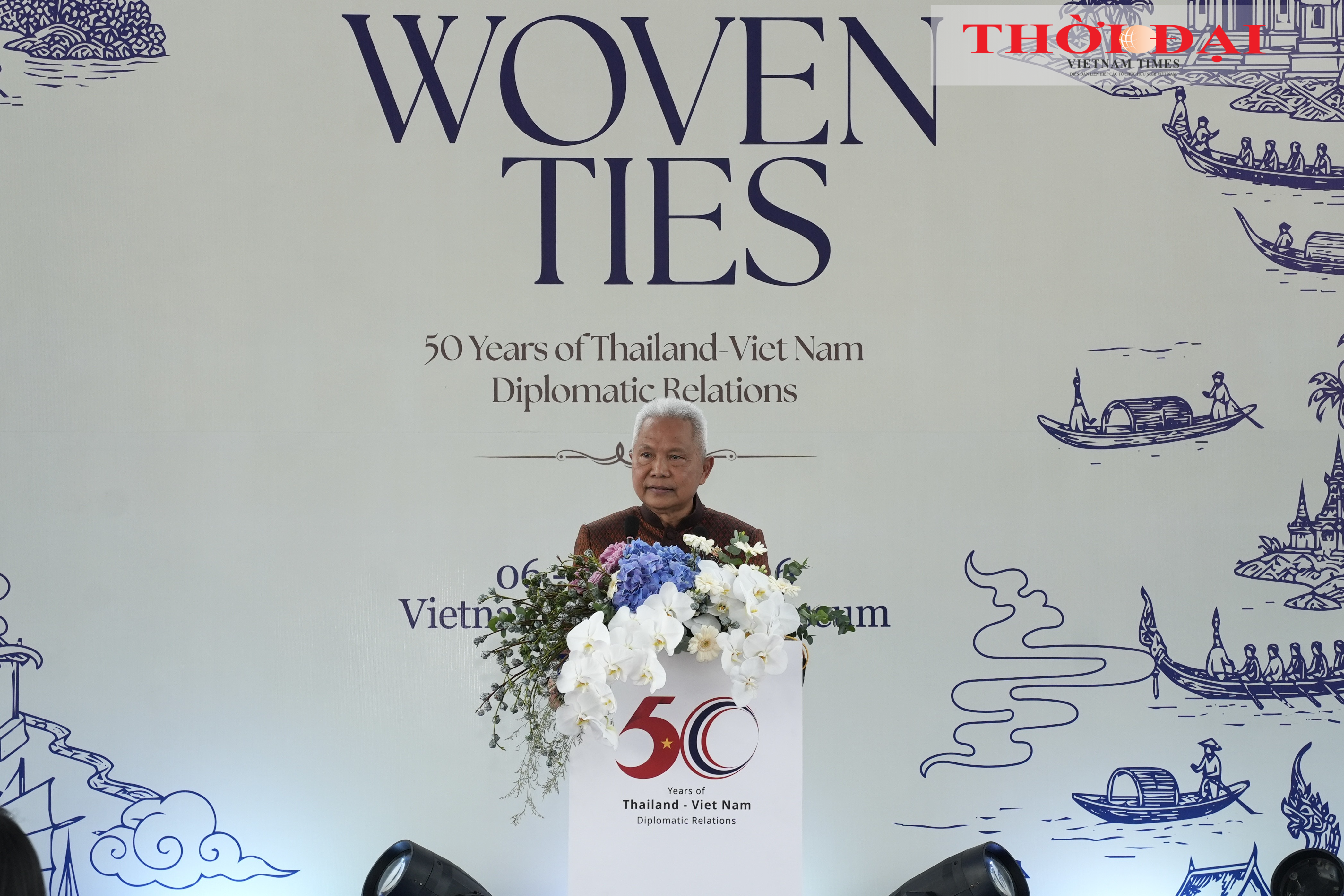 Chủ tịch Quốc hội kiêm Chủ tịch Hạ viện Thái Lan Sophon Zaram phát biểu tại lễ khai mạc triển lãm. (Ảnh: Thanh Thảo) Chủ tịch Quốc hội kiêm Chủ tịch Hạ viện Thái Lan Sophon Zaram phát biểu tại lễ khai mạc triển lãm. (Ảnh: Thanh Thảo)