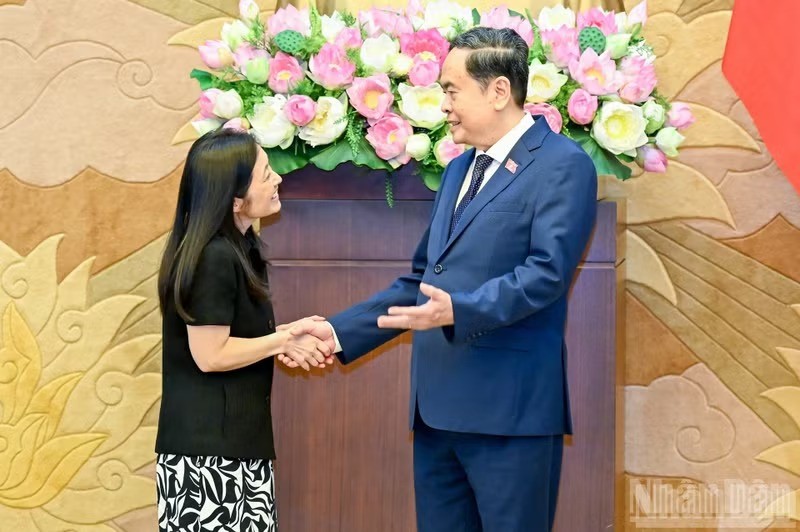 NA Chairman Tran Thanh Man and US Ambassador Jennifer Wicks. (Photo: Duy Linh)