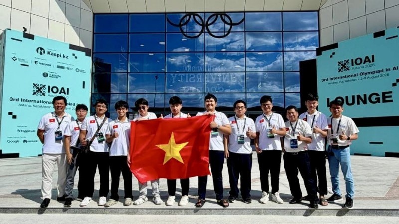 The Vietnamese team at the 2026 International Artificial Intelligence Olympiad. The Vietnamese team at the 2026 International Artificial Intelligence Olympiad.
