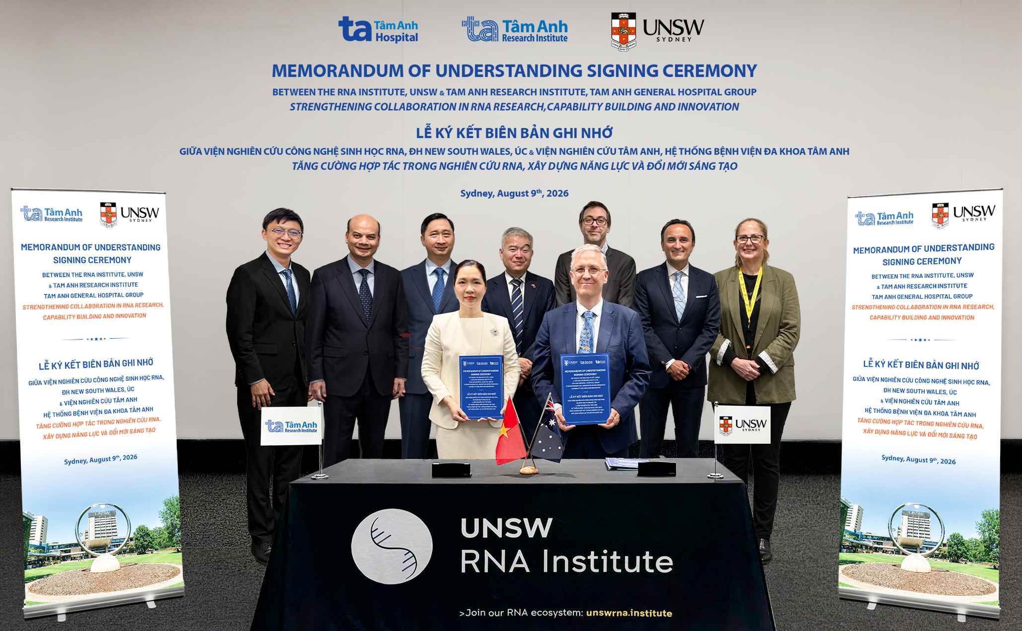 Bệnh viện Tâm Anh cùng Viện RNA, Đại học New South Wales số 1 của Australia nghiên cứu phát triển công nghệ RNA phòng cúm, ung thư Bệnh viện Tâm Anh cùng Viện RNA, Đại học New South Wales số 1 của Australia nghiên cứu phát triển công nghệ RNA phòng cúm, ung thư