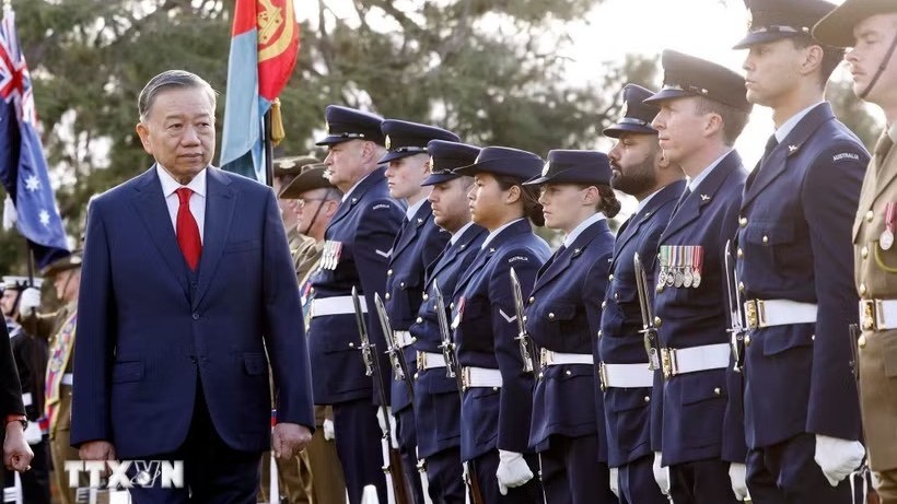 Lễ đón Tổng Bí thư, Chủ tịch nước Tô Lâm thăm cấp Nhà nước Australia