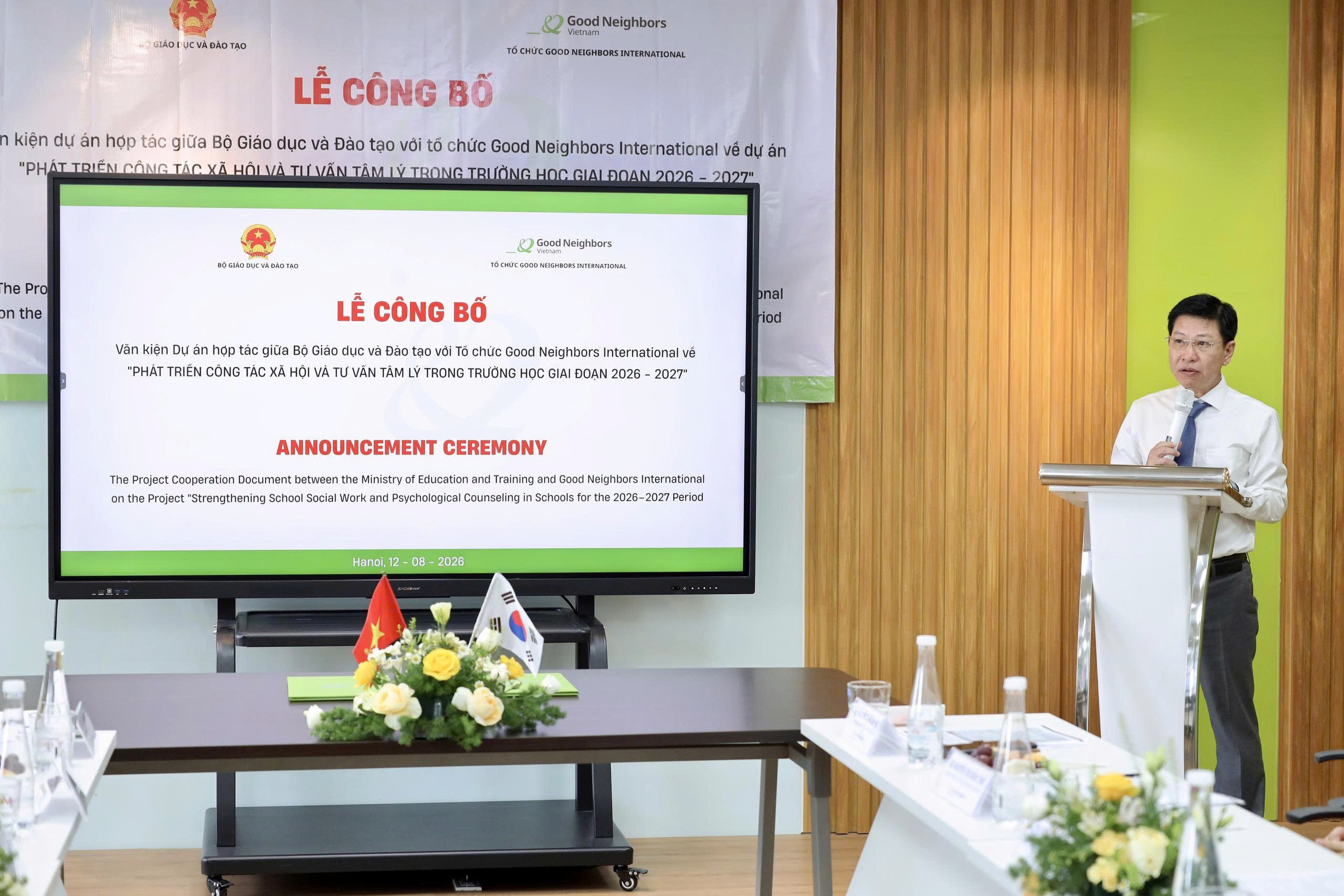 GNI: triển khai Dự án Phát triển Công tác xã hội và Tư vấn tâm lý cho học sinh tại 55 trường học ở Việt Nam