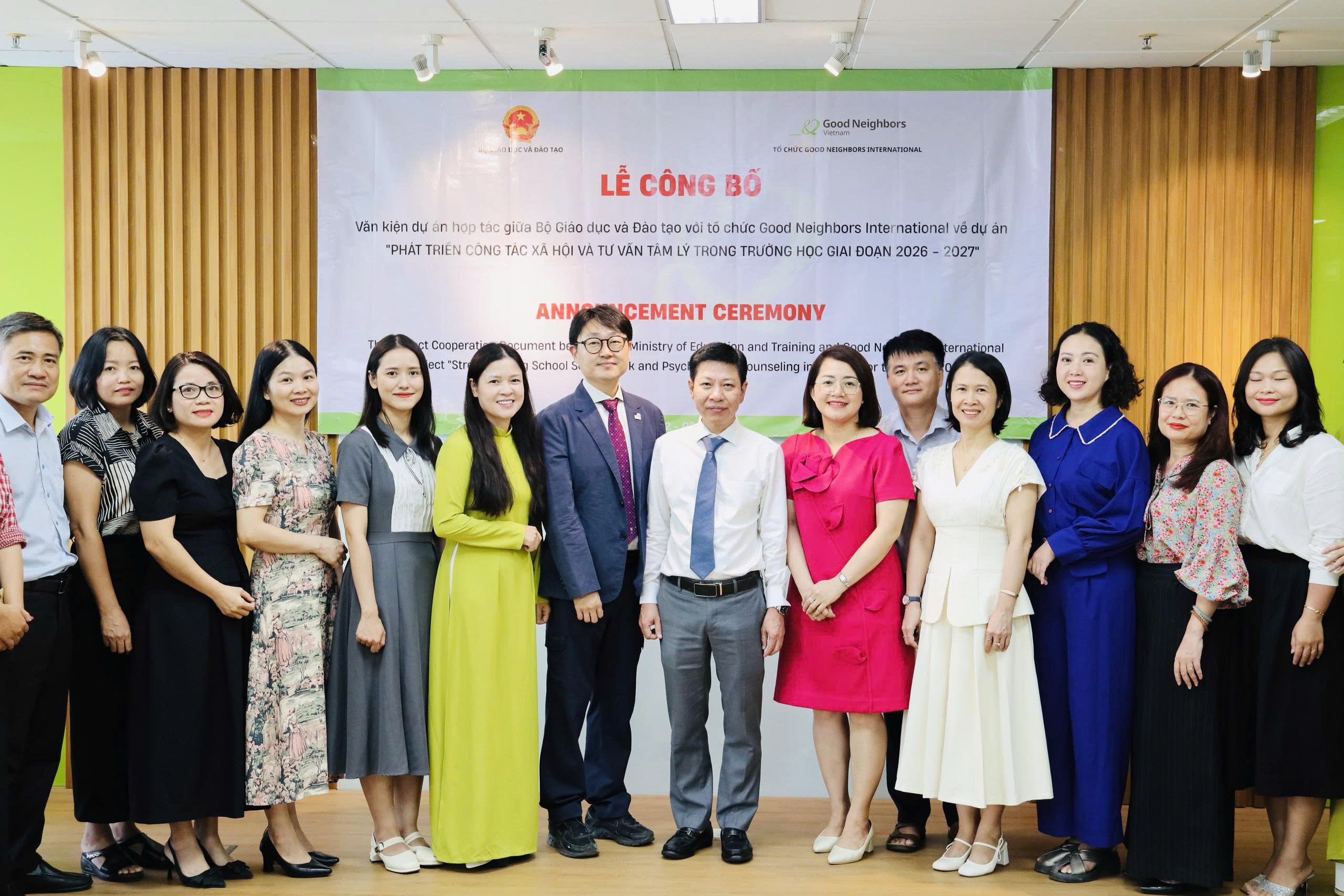 GNI: triển khai Dự án Phát triển Công tác xã hội và Tư vấn tâm lý cho học sinh tại 55 trường học ở Việt Nam