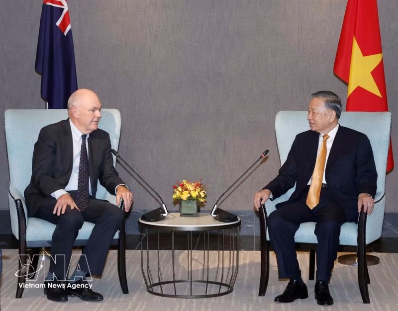General Secretary of the Communist Party of Vietnam Central Committee and President To Lam and Steven Joyce, Acting President of the New Zealand–Vietnam Friendship Association, in Auckland on August 12, 2026. (Photo: VNA) General Secretary of the Communist Party of Vietnam Central Committee and President To Lam and Steven Joyce, Acting President of the New Zealand–Vietnam Friendship Association, in Auckland on August 12, 2026. (Photo: VNA)