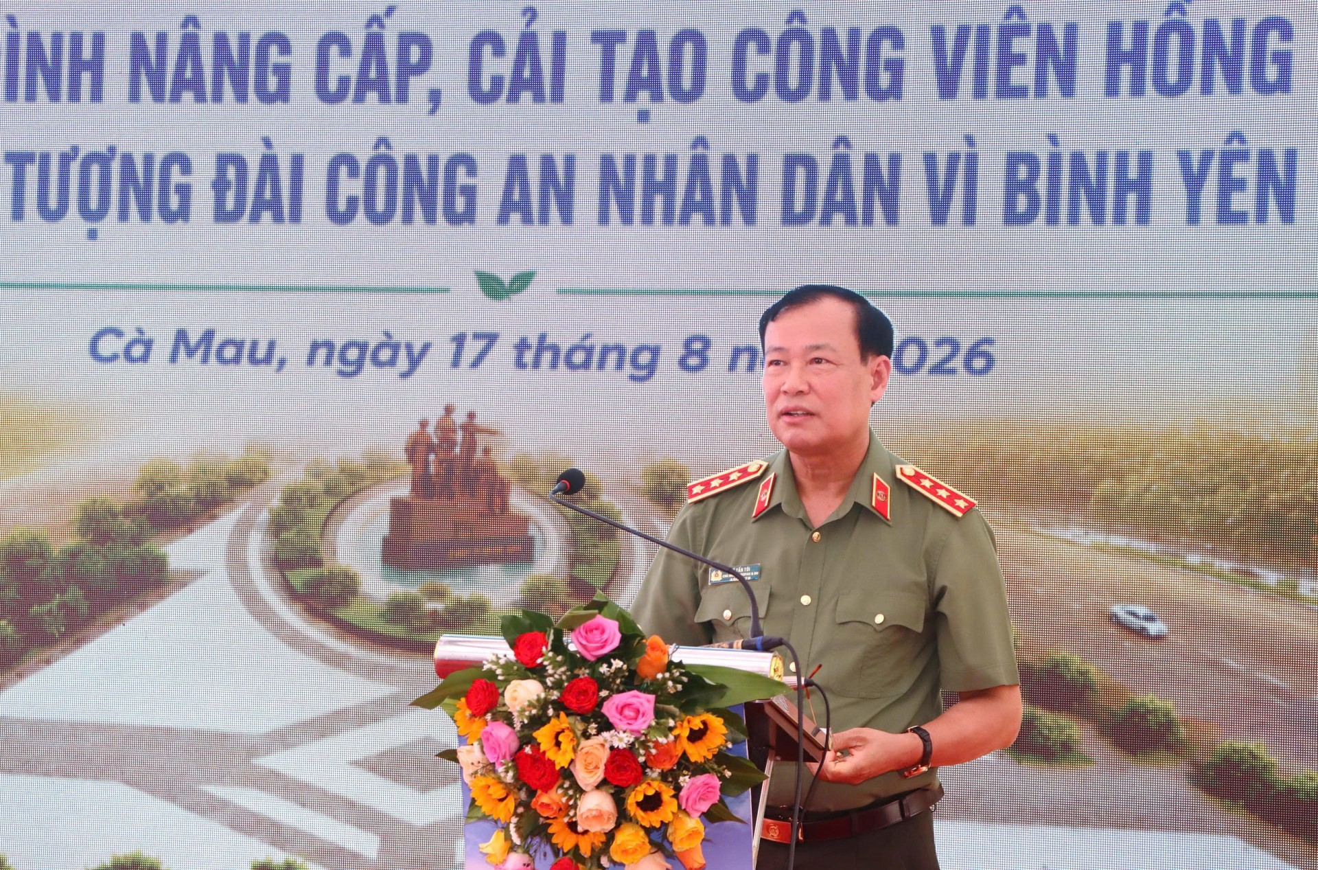 Cà Mau khởi công nâng cấp Công viên Hồng Bàng, xây dựng Tượng đài Công an nhân dân