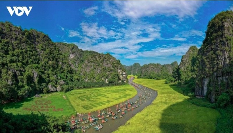 Breathtaking view of the Trang An Landscape Complex in Ninh Binh province.