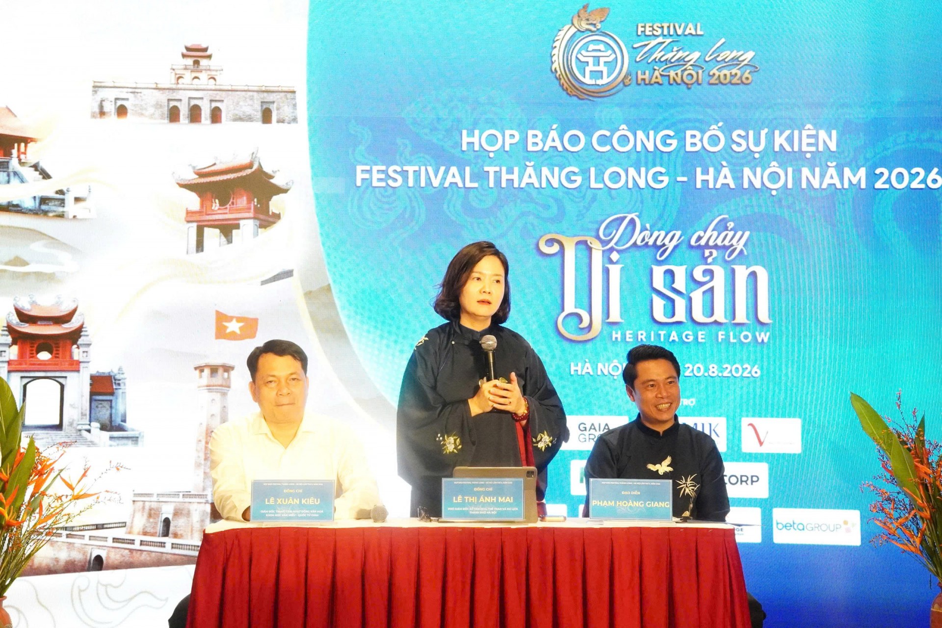 Ban tổ chức thông tin tại họp báo Festival Thăng Long - Hà Nội lần thứ II năm 2026. (Ảnh: T.L)
