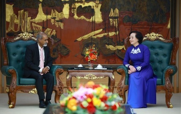 Deputy Prime Minister Pham Thi Thanh Tra receives Sanjay Wijesekera, Regional Director of UNICEF's Asia-Pacific Regional Office (Photo: VNA)