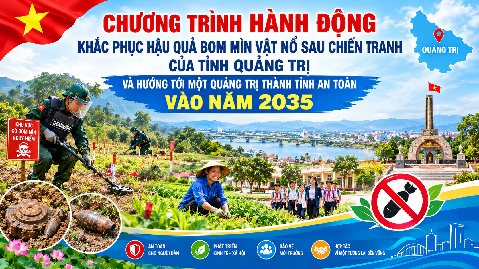 Quảng Trị tiếp nhận 3 khoản viện trợ gần 38 triệu USD từ hai tổ chức NPA và MAG