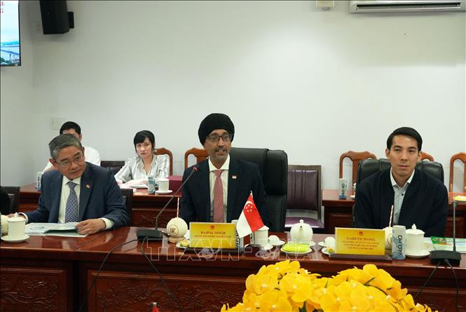 Đại sứ Singapore tại Việt Nam Rajpal Singh phát biểu tại buổi làm việc.