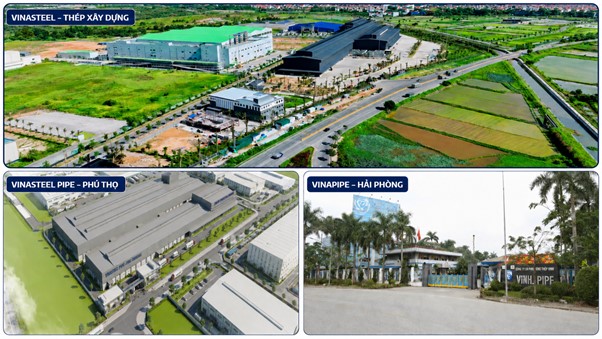 Ba cơ sở sản xuất tại Phú Thọ và Hải Phòng tạo nên năng lực cung ứng đồng bộ thép xây dựng, ống thép và tôn cuộn.(Ảnh: Vinasteel) Ba cơ sở sản xuất tại Phú Thọ và Hải Phòng tạo nên năng lực cung ứng đồng bộ thép xây dựng, ống thép và tôn cuộn.(Ảnh: Vinasteel)