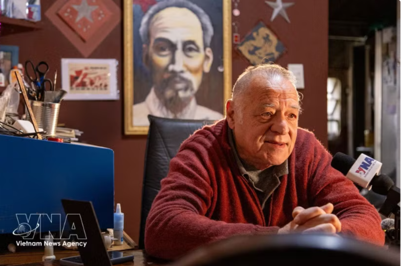 Jorge Gessaga, a 73-year-old former Argentine revolutionary, grants an interview to the Vietnam News Agency (Photo: VNA) Jorge Gessaga, a 73-year-old former Argentine revolutionary, grants an interview to the Vietnam News Agency (Photo: VNA)