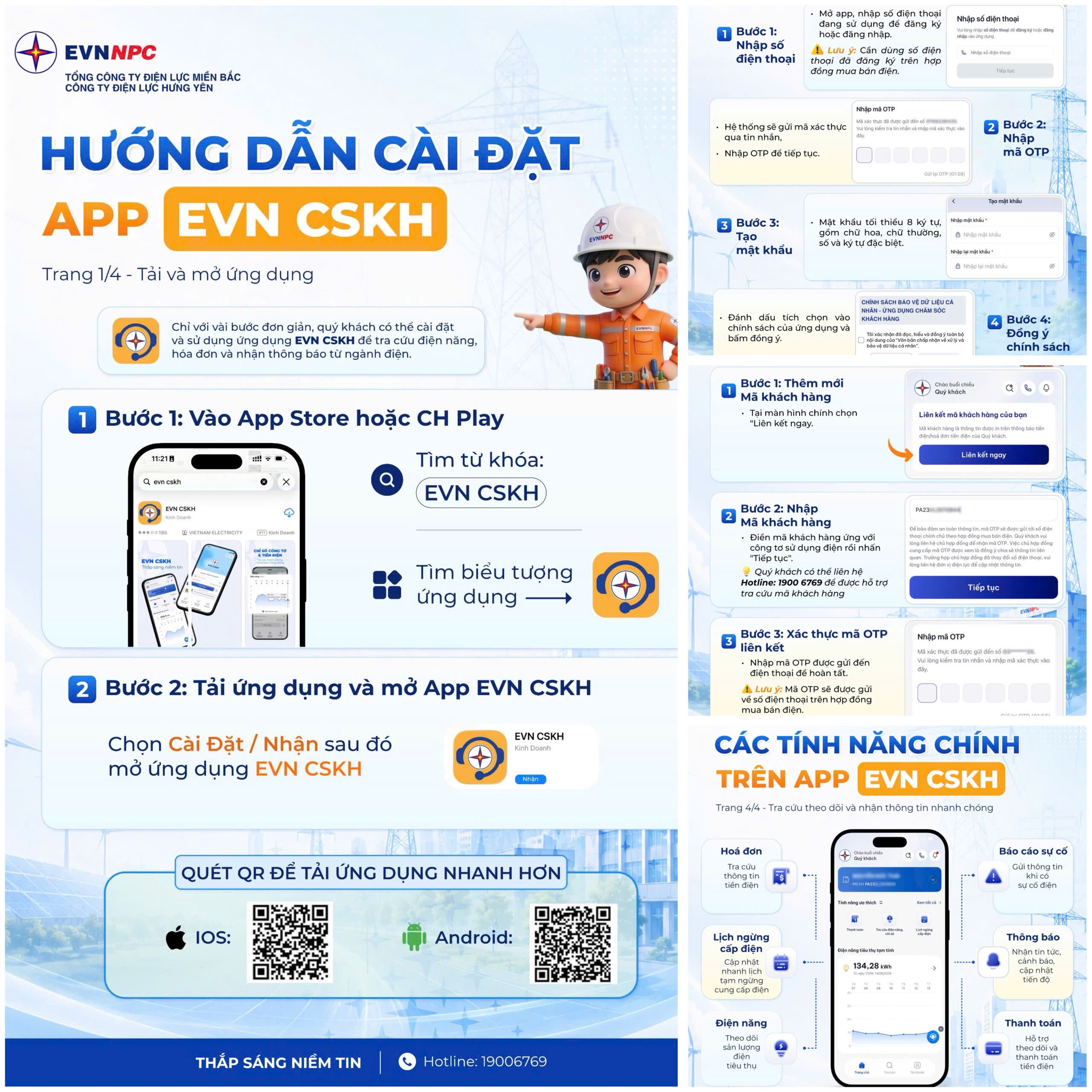 Công ty Điện lực Hưng Yên thiết kế hình ảnh/Infographic để đăng tải và hướng dẫn khách hàng trên các nền tảng số khác Công ty Điện lực Hưng Yên thiết kế hình ảnh/Infographic để đăng tải và hướng dẫn khách hàng trên các nền tảng số khác