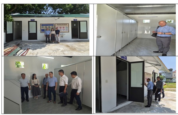 Các công trình nhà vệ sinh học sinh tại Trường Tiểu học Minh Đức, xã Tứ Kỳ và Trường Tiểu học Hà Kỳ, xã Nguyên Giáp, thành phố Hải Phòng do Tổ chức Hoa Trắng (Fleur Blanche) tài trợ.