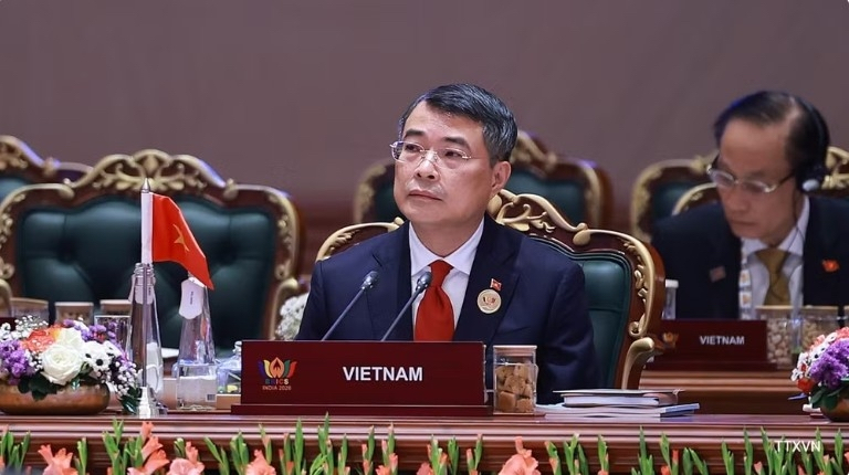 Prime Minister Le Minh Hung at the 18th BRICS Summit. (Photo: VNA)